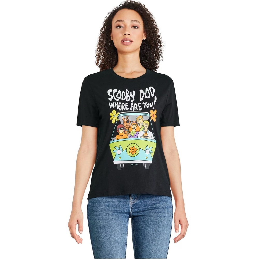 SCOOBY-DOO | Vintage The Mystery Machine Floral Where Are You! Graphic Tee